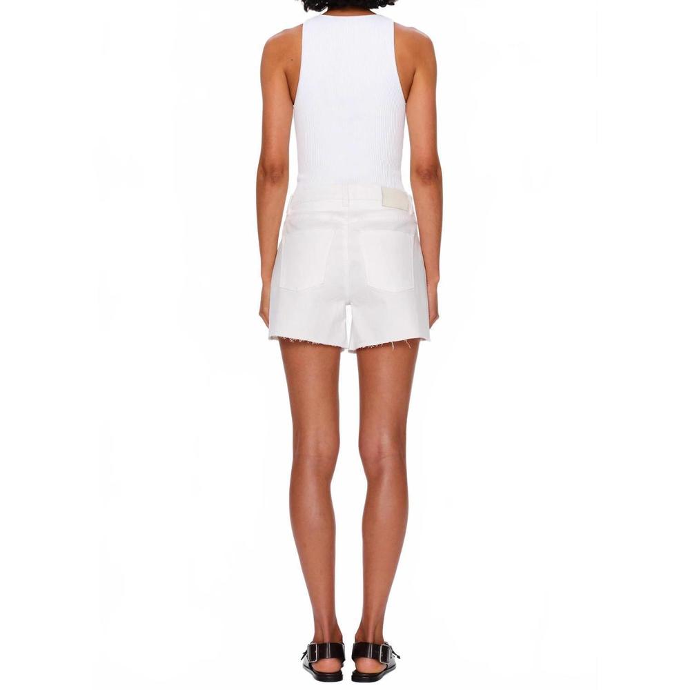 NEW DL1961 - WOMEN'S zoie relaxed mid rise short in white raw - Picture 4 of 4